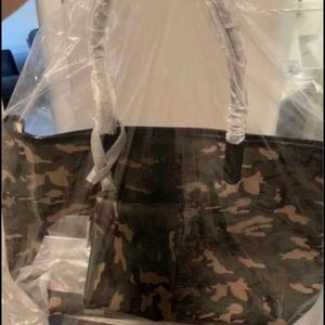 Camo tote and wristlet